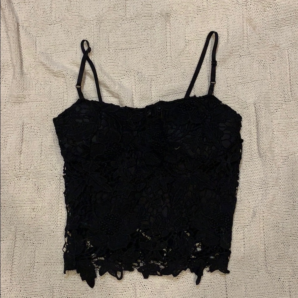 Black Lace Bustier Top!